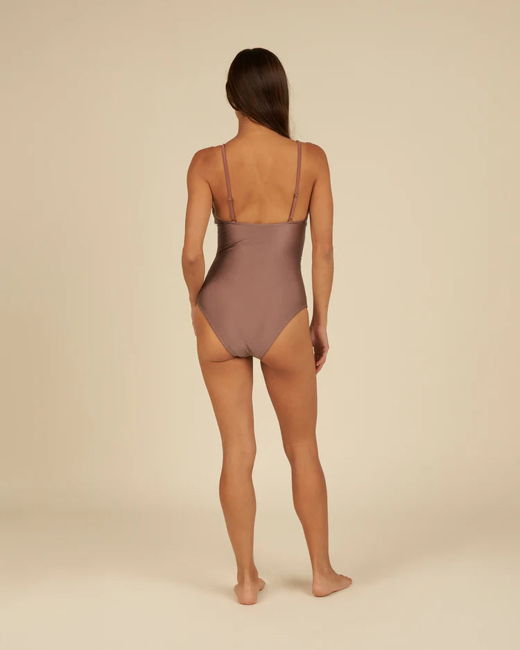 Mulberry Shimmer One Piece Swim Suit