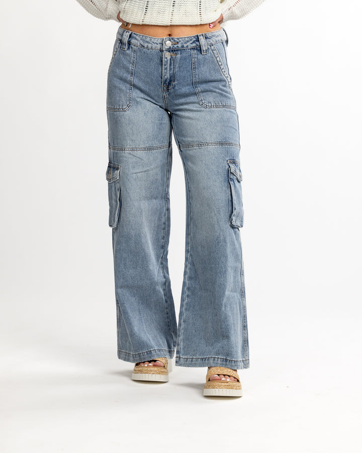 Mood To Chill Cargo Mid-Rise Jeans