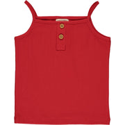 Little Red Ribbed Tank Top
