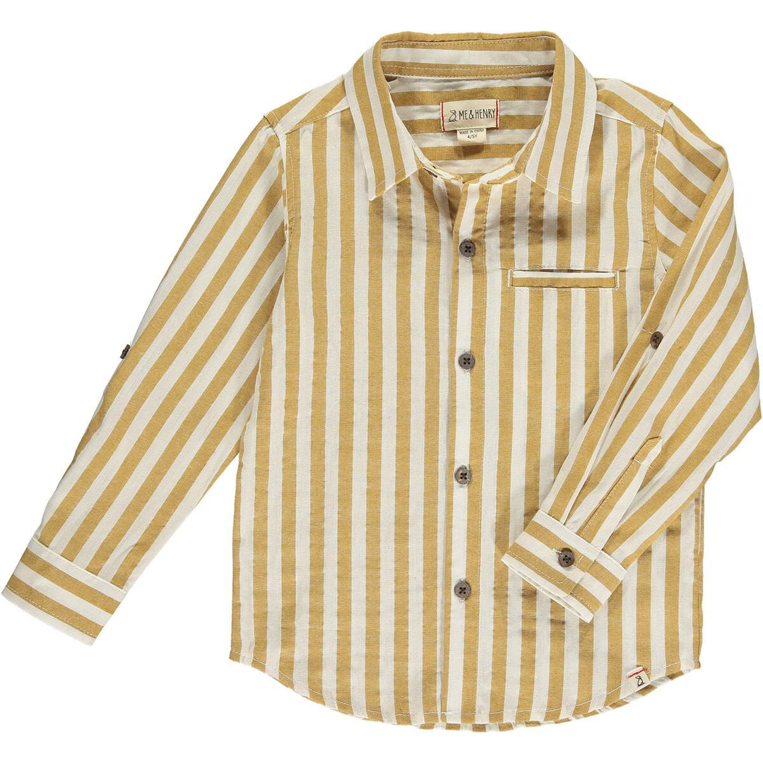 Jax Gold Stripe Button Down Shirt