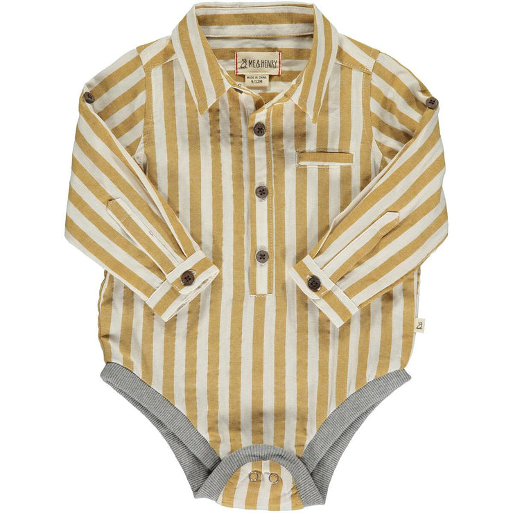 Jax Gold Stripe Onesie