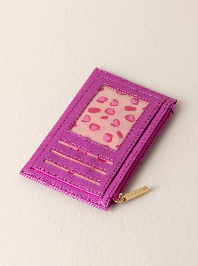 Magenta Metalic Card Holder