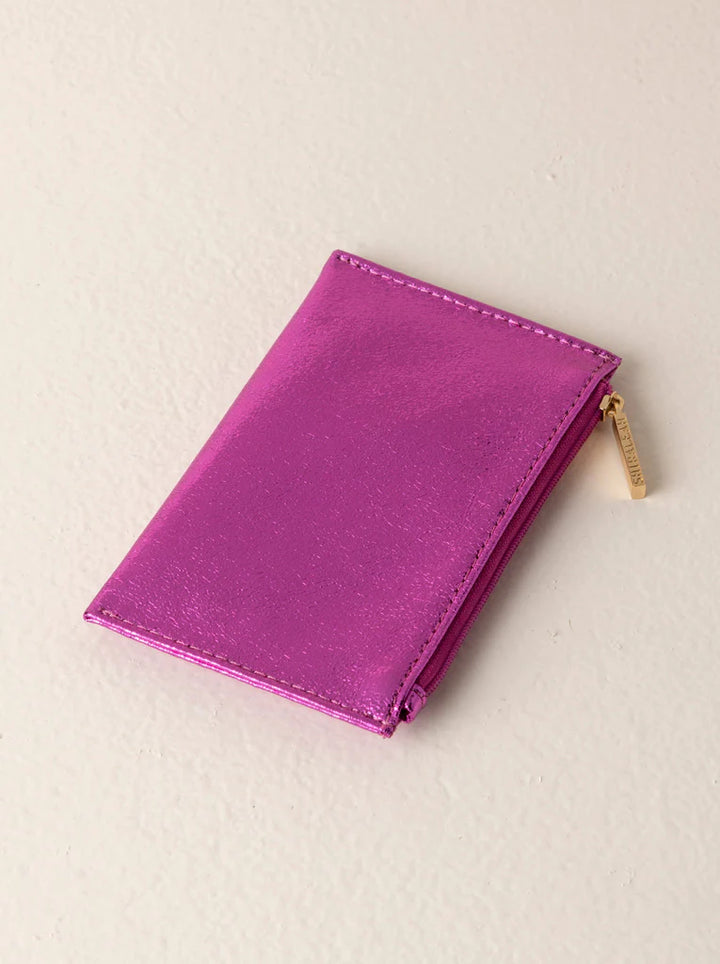 Magenta Metalic Card Holder