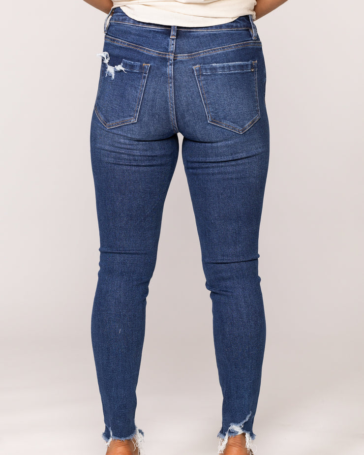 Keep You In Line Mid Rise Ankle Skinny Jeans