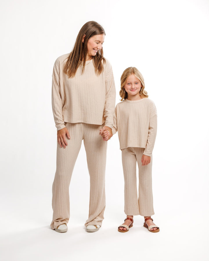 Cece Cozy Ribbed Pant Set