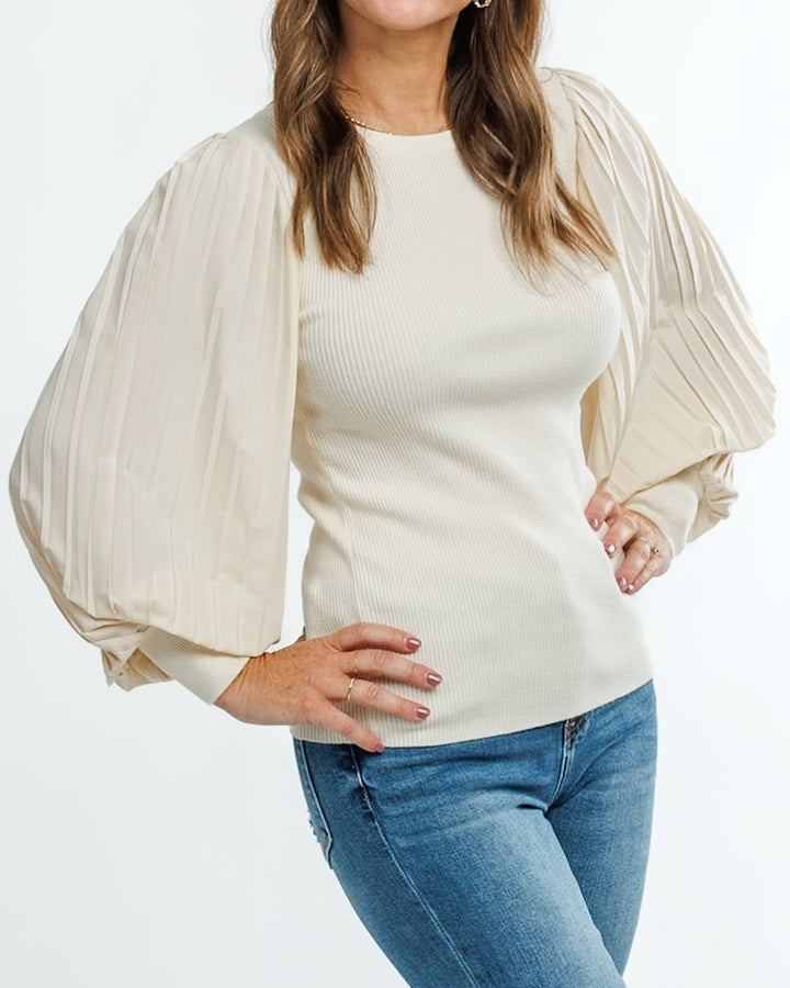 Serenity Pleated Sleeve Top