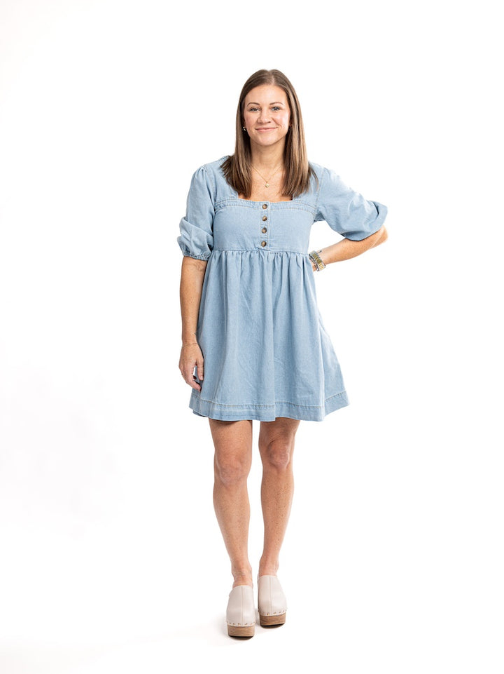 Mindless Wandering Denim Dress