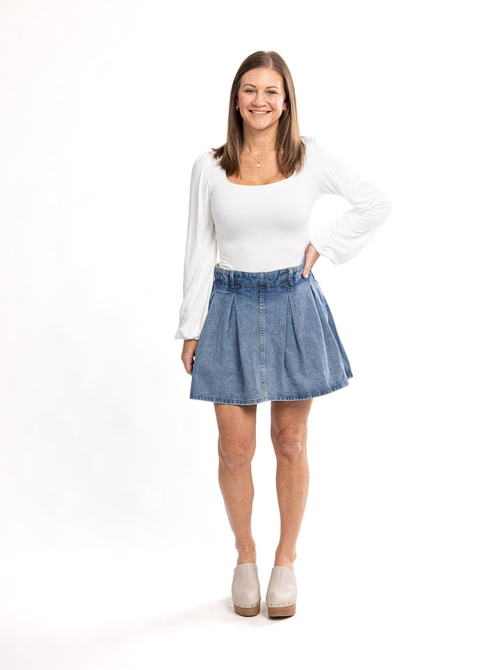 Shaking Things Up Denim Skort