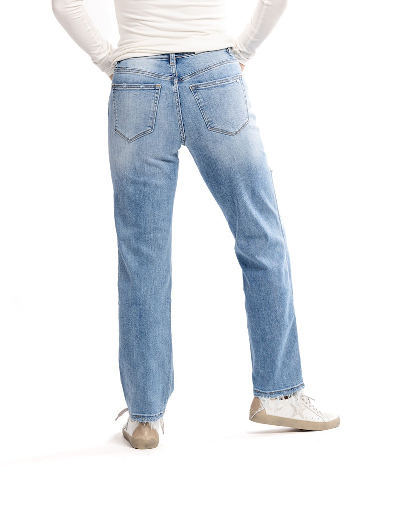 Attentions On You High-Rise Straight Jeans