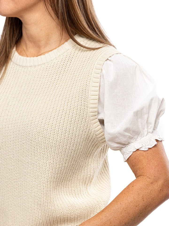 Genuine Interest Sweater Contrast Top