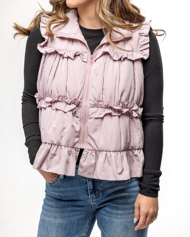 Lovely Lavender Ruffle Vest