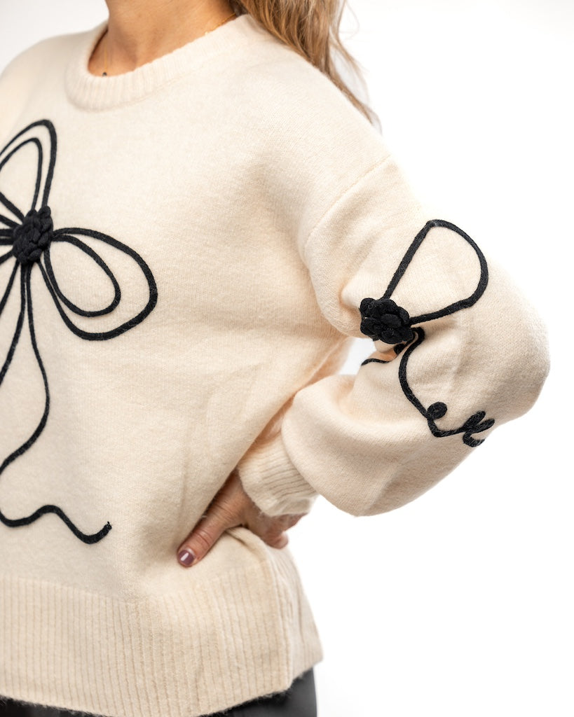 Haute For The Holidays Bow Sweater