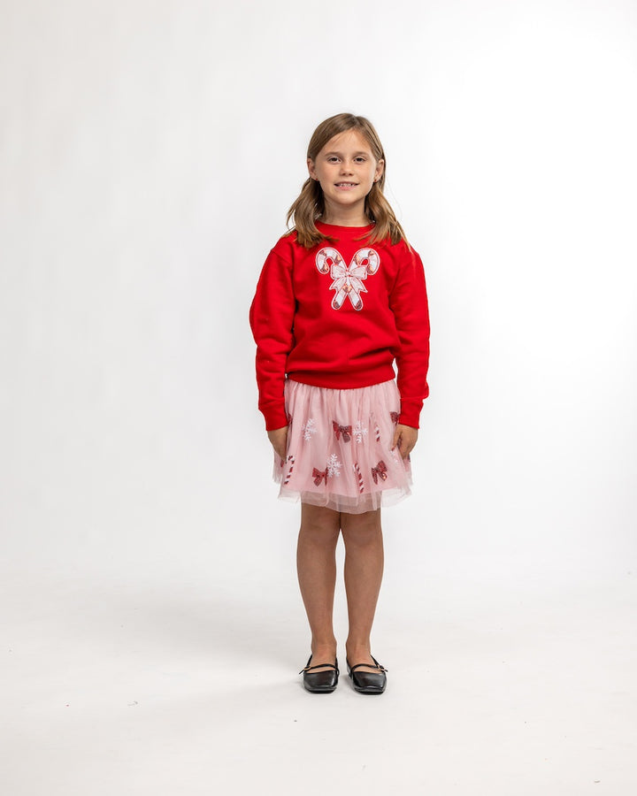 Candy Cane Patch Christmas Sweatshirt