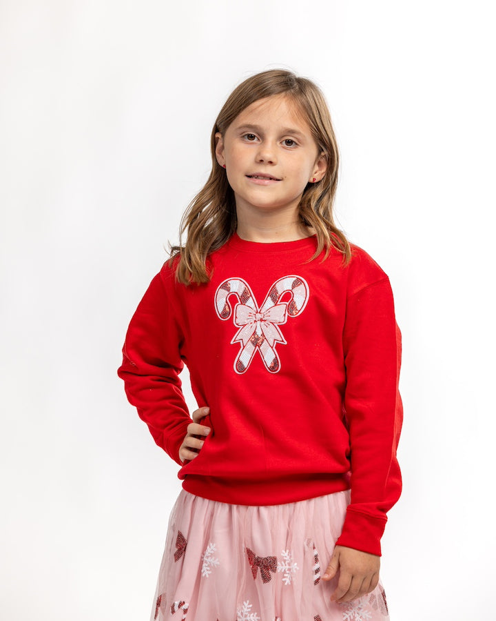 Candy Cane Patch Christmas Sweatshirt