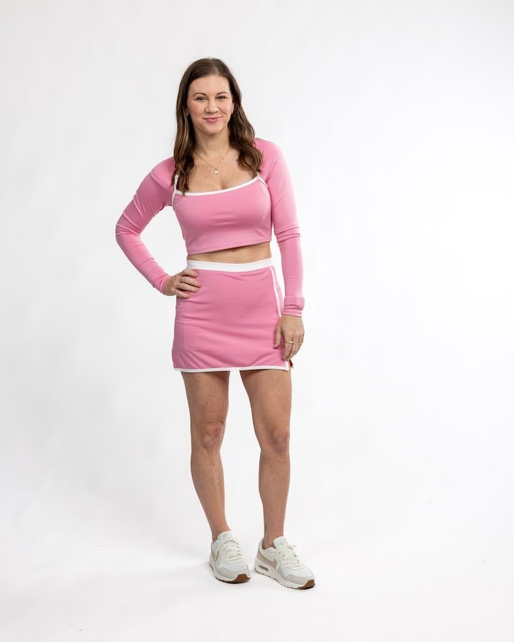 Positive Attention Crop Top & Skort Set