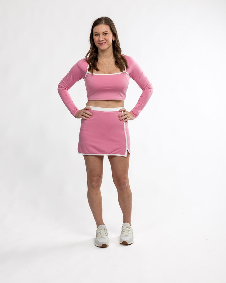 Positive Attention Crop Top & Skort Set