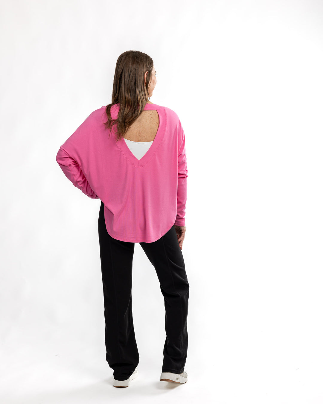 Hibiscus Open Back Ribbed Top