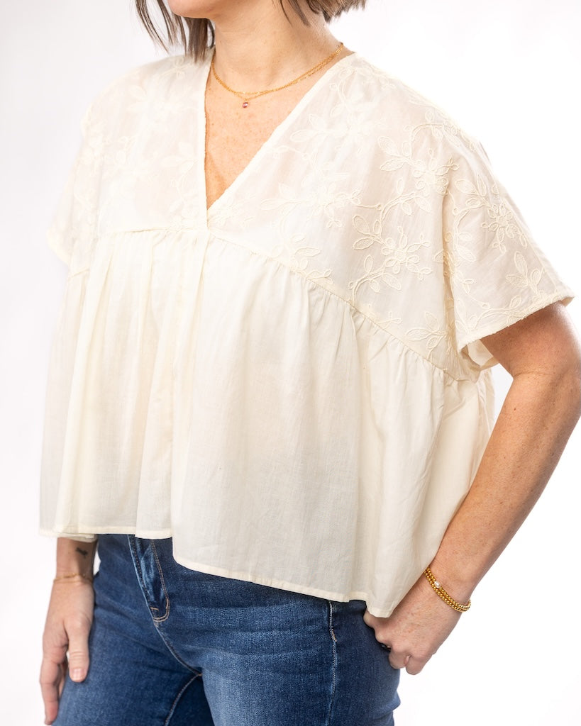 Flora Embroidered Top