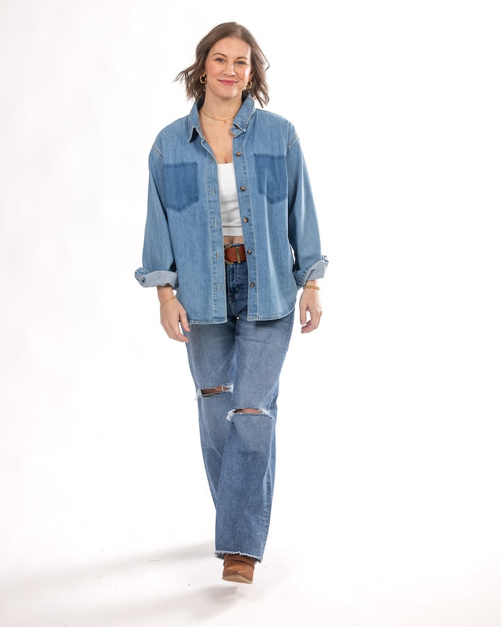 Staple Denim Button Up Top