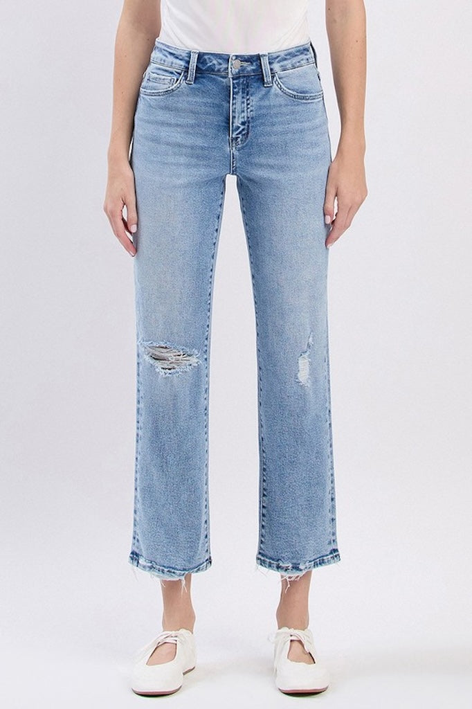 Spring Feels High Rise Ankle Straight Jeans