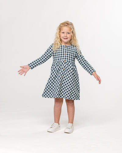 Adeline Check Button Down Dress