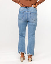 Simply The Vibe Crop Flare Jeans