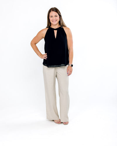 Top Priority High Neck Twist Top