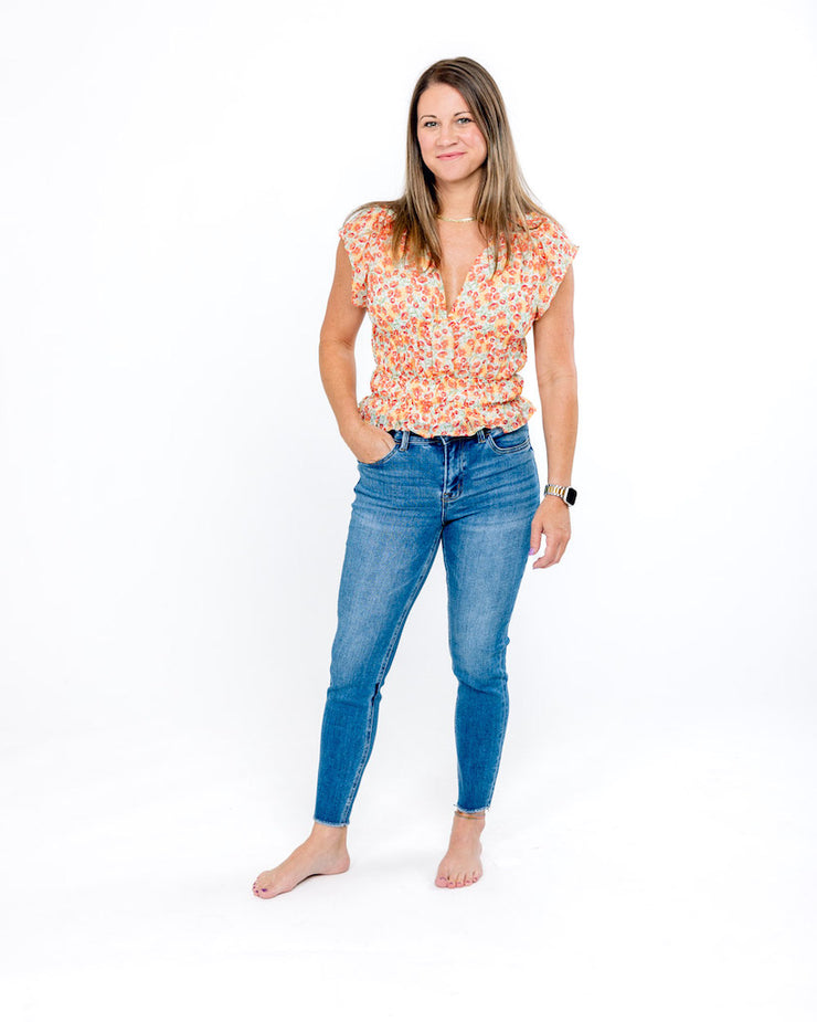 Bright Blooms Floral Top