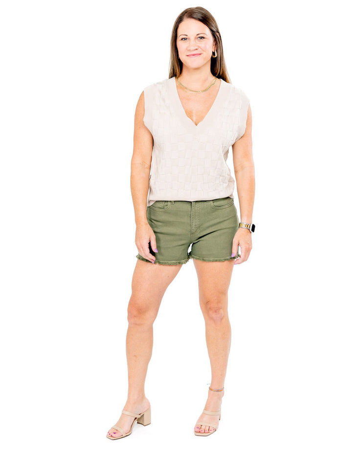 Natural Check Sweater Vest