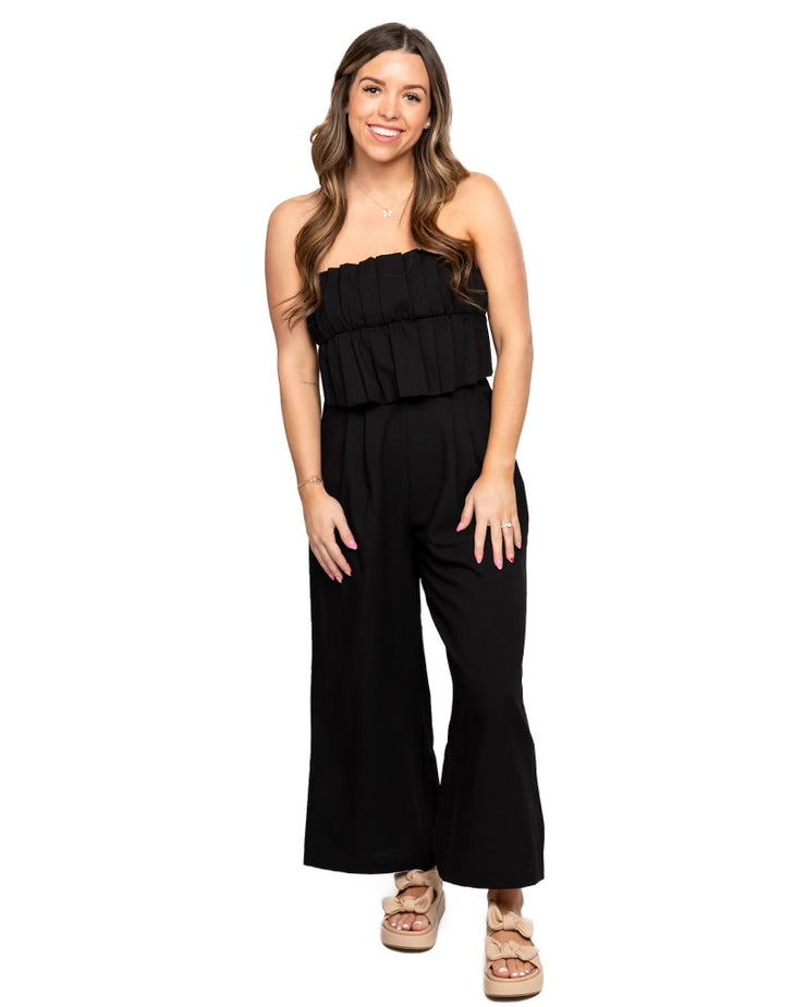 Making Moves Strapless Jumpsuit