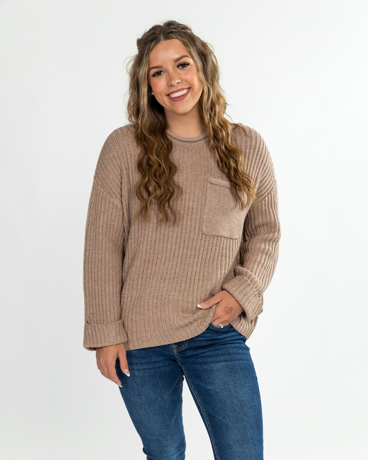 Mocha Love Chunky Knit Sweater