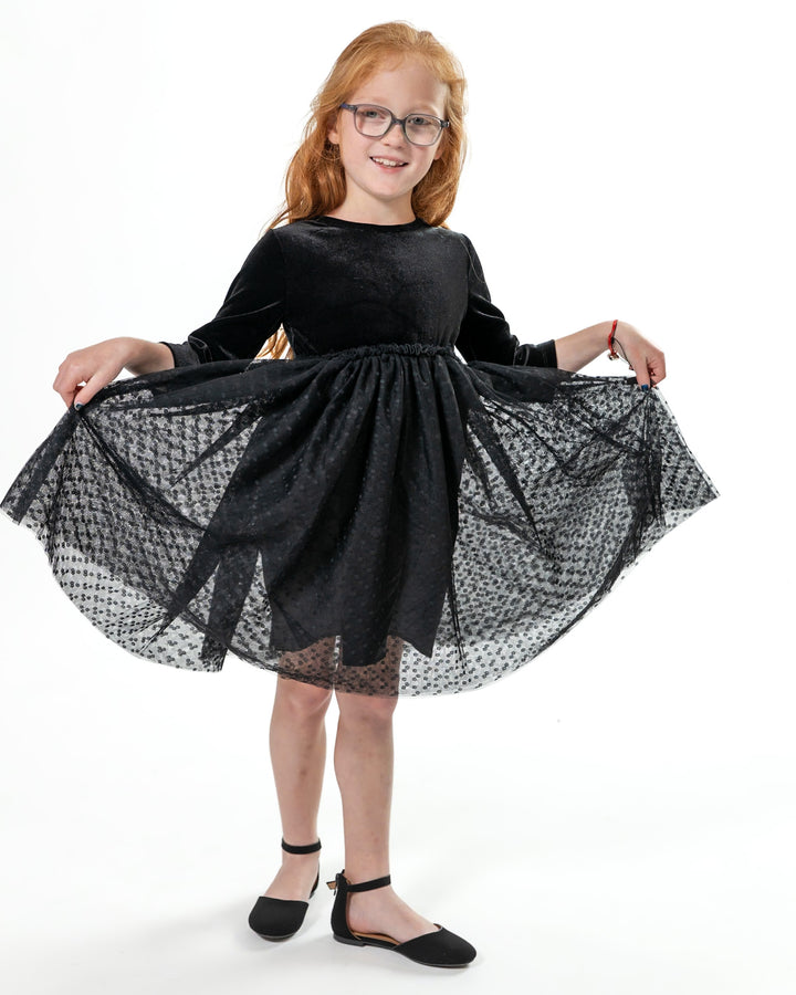 Holiday Velvet Dot Tutu Dress