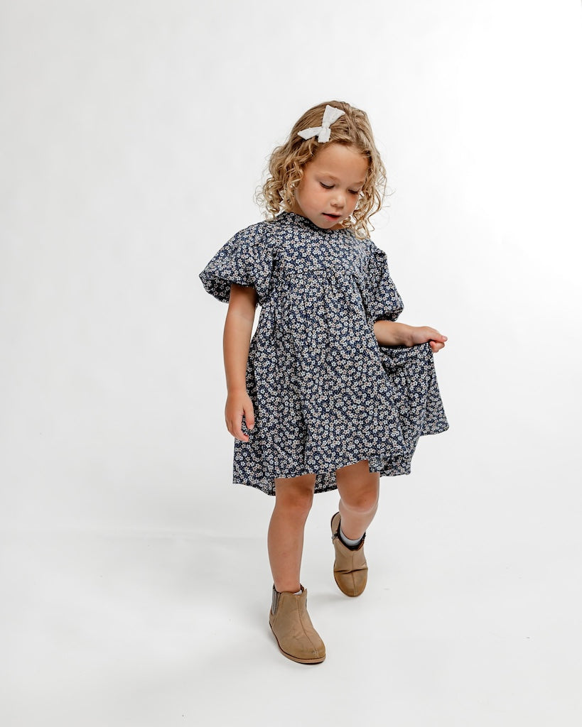 Autumn Air Floral Smocked Dress