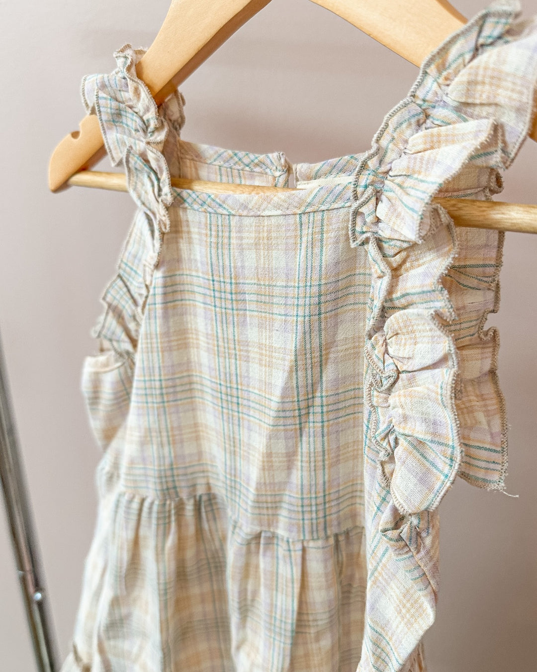 Spring Plaid Babydoll Dress