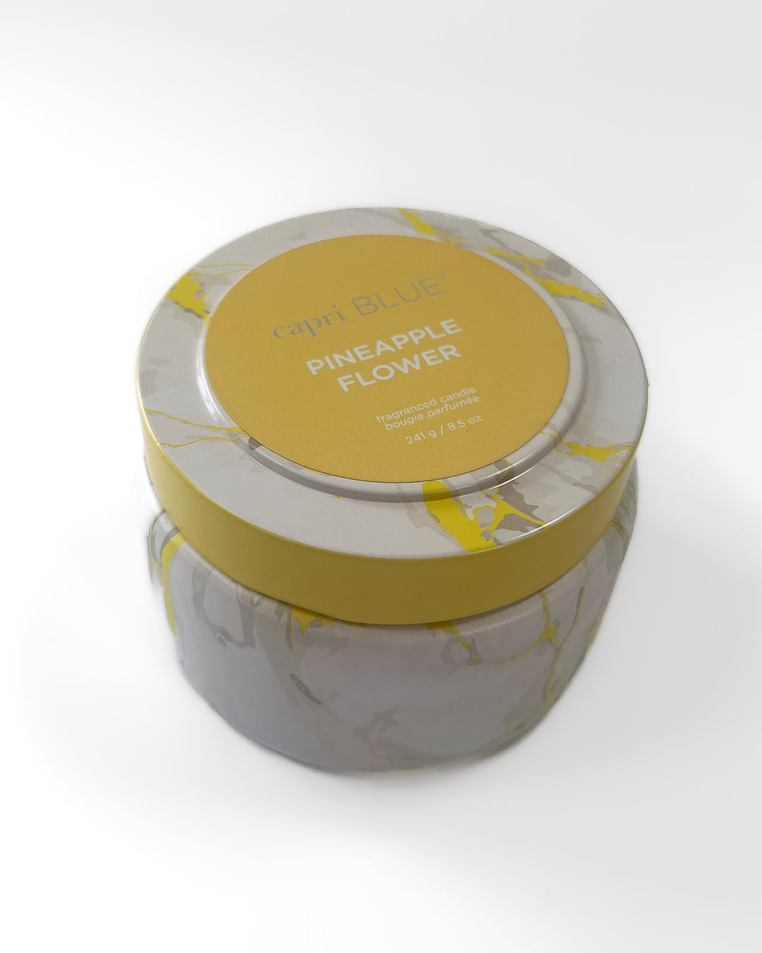 Pineapple Flower Marble Tin Candle