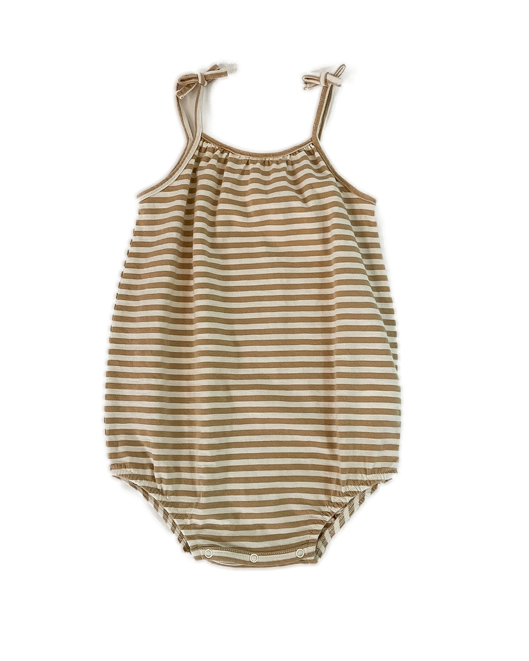 Sandy Toes Striped Bubble Onesie