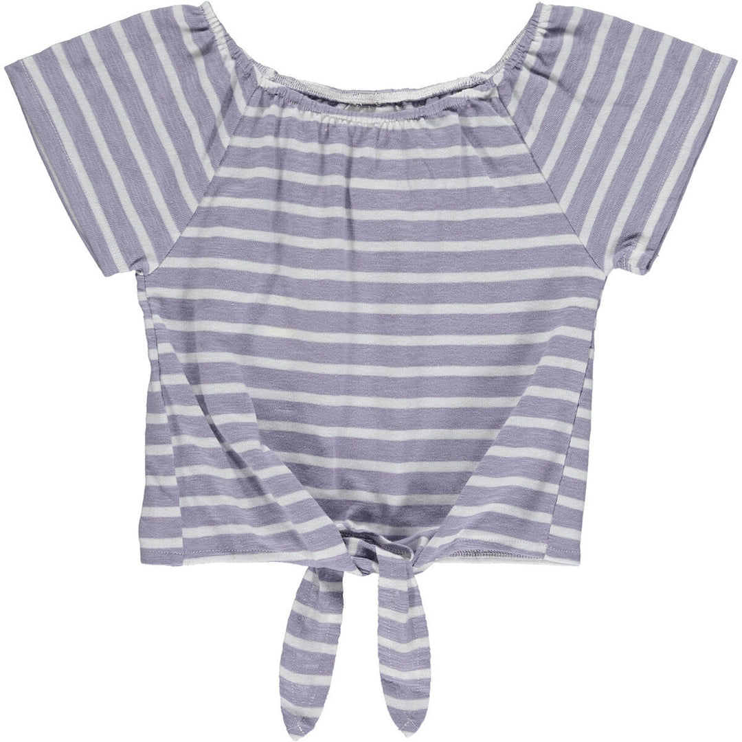 Rayan Striped Front Tie Top