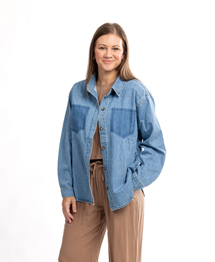 Staple Denim Button Up Top