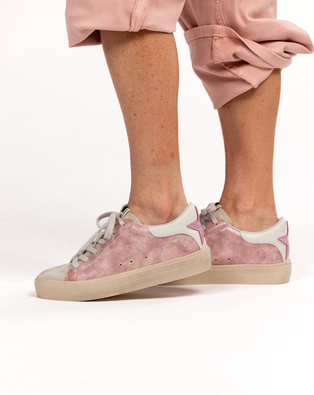 Sienna Pink Snake Sneakers