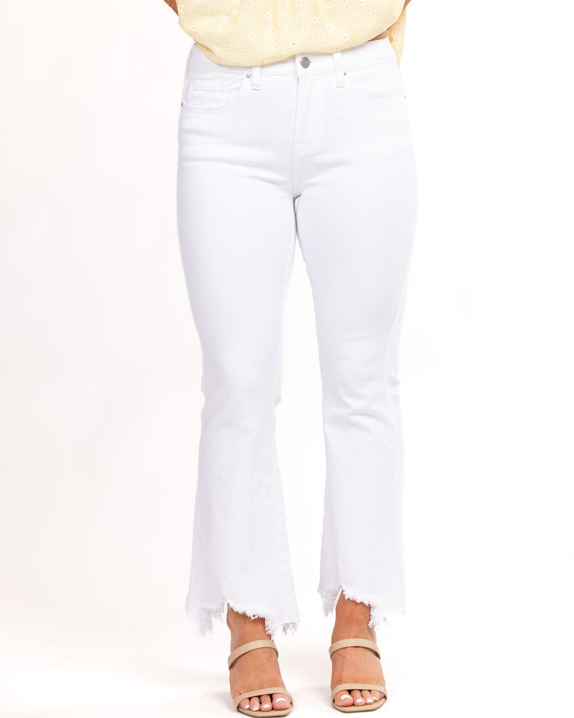 Pure Perfection High-Rise Crop Flare Jeans