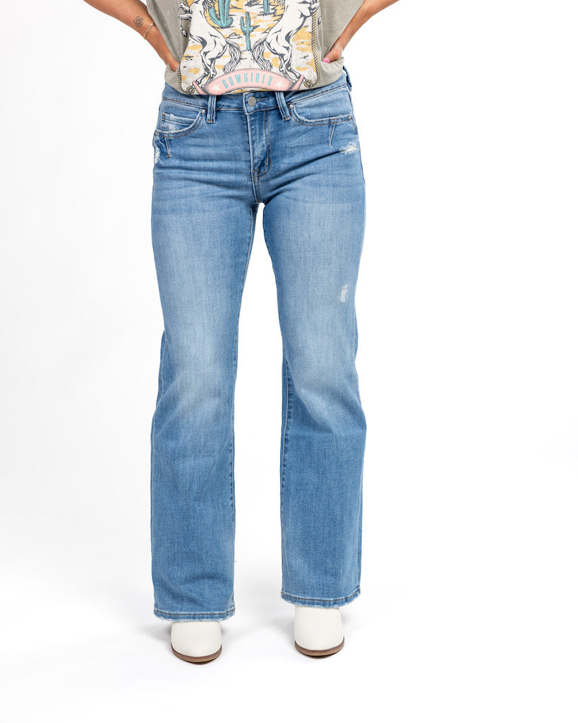 It All Counts Flare Mid-Rise Jeans