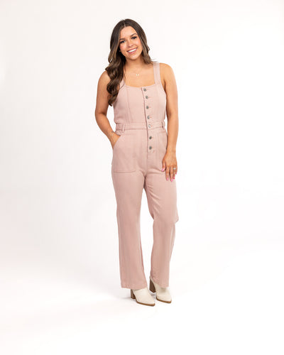 Moving Forward Denim Overall Jumpsuit