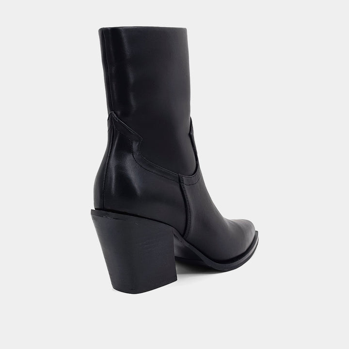 Black Essential Faux Leather Booties