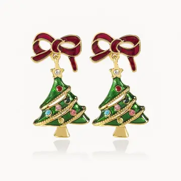 Vintage Christmas Drop Earrings