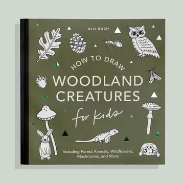 Mushroom & Woodland Creatures Kids Drawing Book