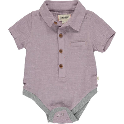 Lavender Collared Onesie