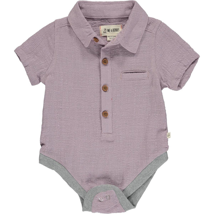 Lavender Collared Onesie