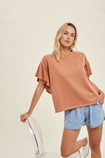 Rust & Ruffles Jersey Top