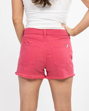 Spring Fling Coral Denim Shorts