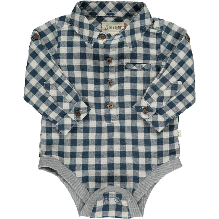 Jed Check Collared Onesie